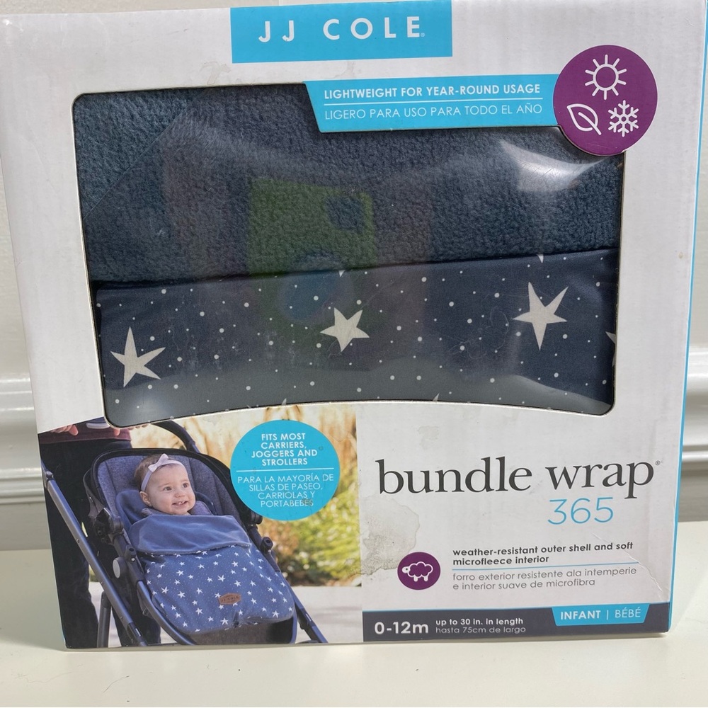 JJ Cole‎ Bundle Wrap 365 Baby Car Seat Cover Stroller Cover Fleece Interior NIB